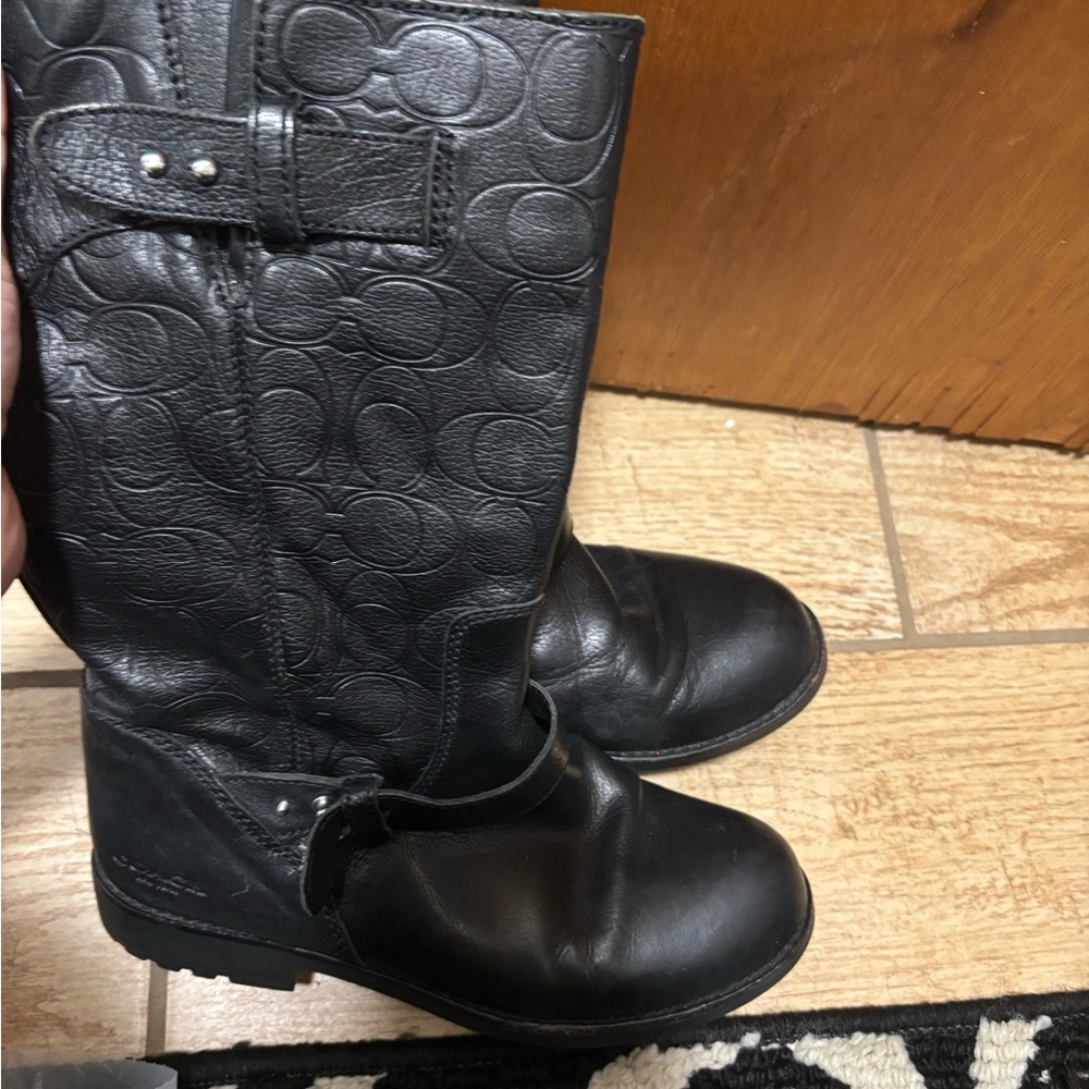 Coach Black Heeled Boots